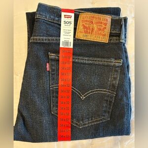 Levi's Men's Dark Blue 505 Jeans